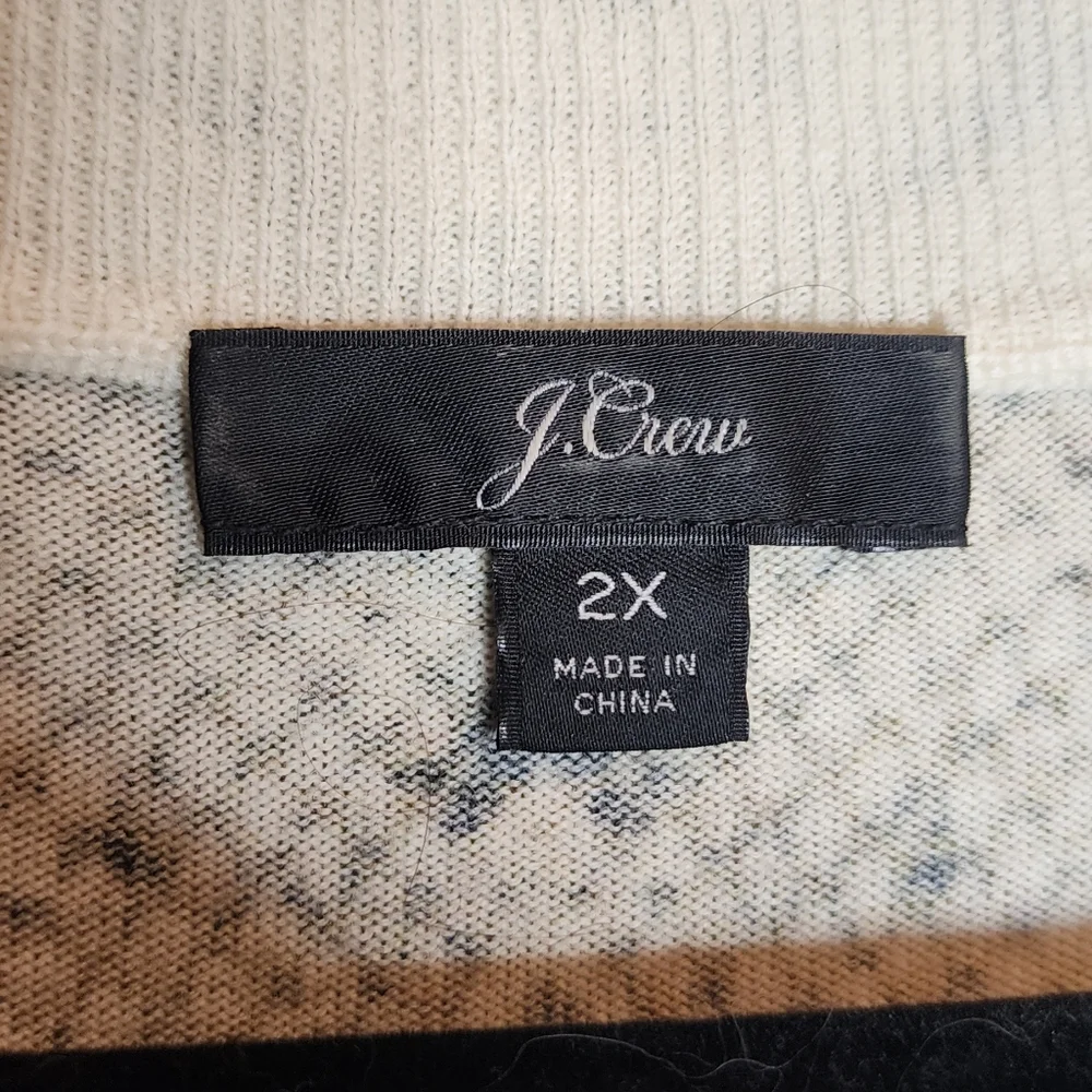 J. Crew Merino Wool Tippi Snakeskin Print‎ Sweater Size 2X